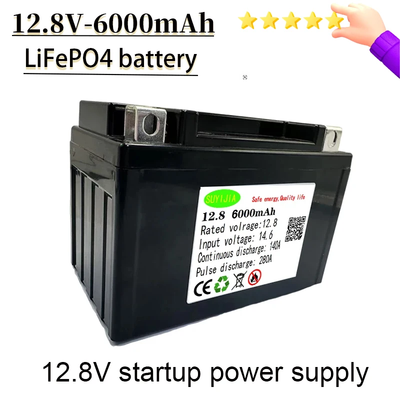 12.8V 14.6V Lithium Iron Phosphate High-rate Discharge 45C 280A 6000mAh for Car Start Motorcycle Start Mode Aircraft Battery
12.8V 14.6V Lithium Iron Phosphate High-rate Discharge 45C 280A 6000mAh for Car Start Motorcycle Start Mode Aircraft Battery