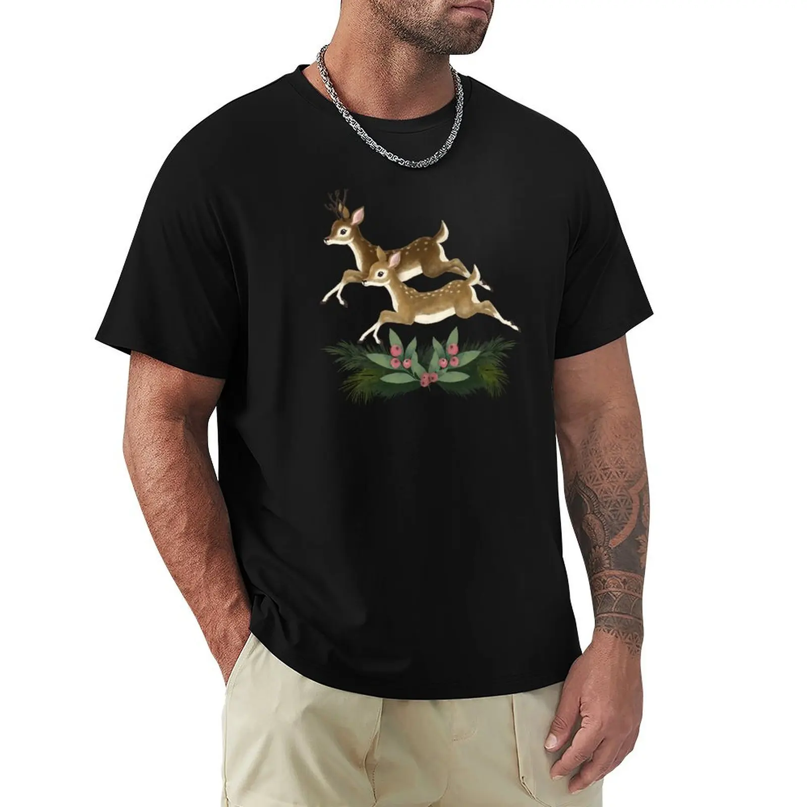 winter deer // repeat pattern T-Shirt Fashion Casual Short Sleeve Top
winter deer // repeat pattern T-Shirt Fashion Casual Short Sleeve Top