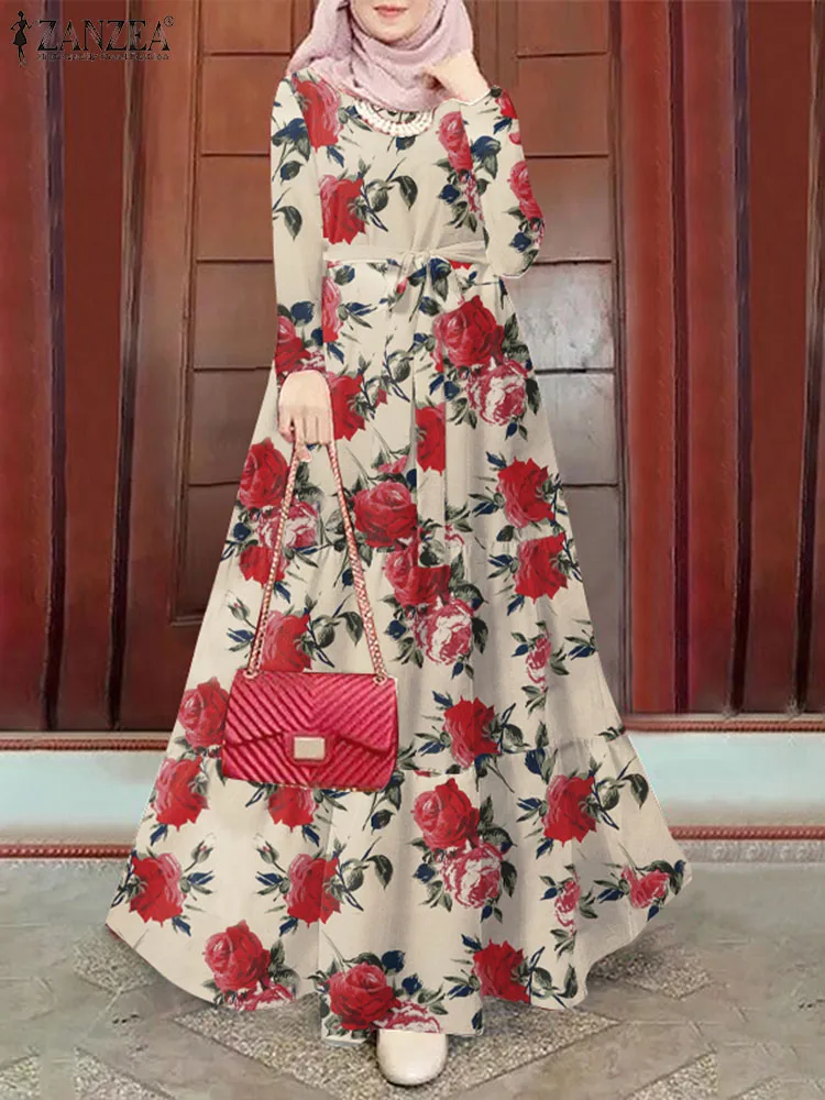 ZANZEA Fashion Floral Printed Muslim Dress Woman Long Sleeve Tiered Sundress Elegant Party Maxi Robe Vintage Islamic Clothing
ZANZEA Fashion Floral Printed Muslim Dress Woman Long Sleeve Tiered Sundress Elegant Party Maxi Robe Vintage Islamic Clothing