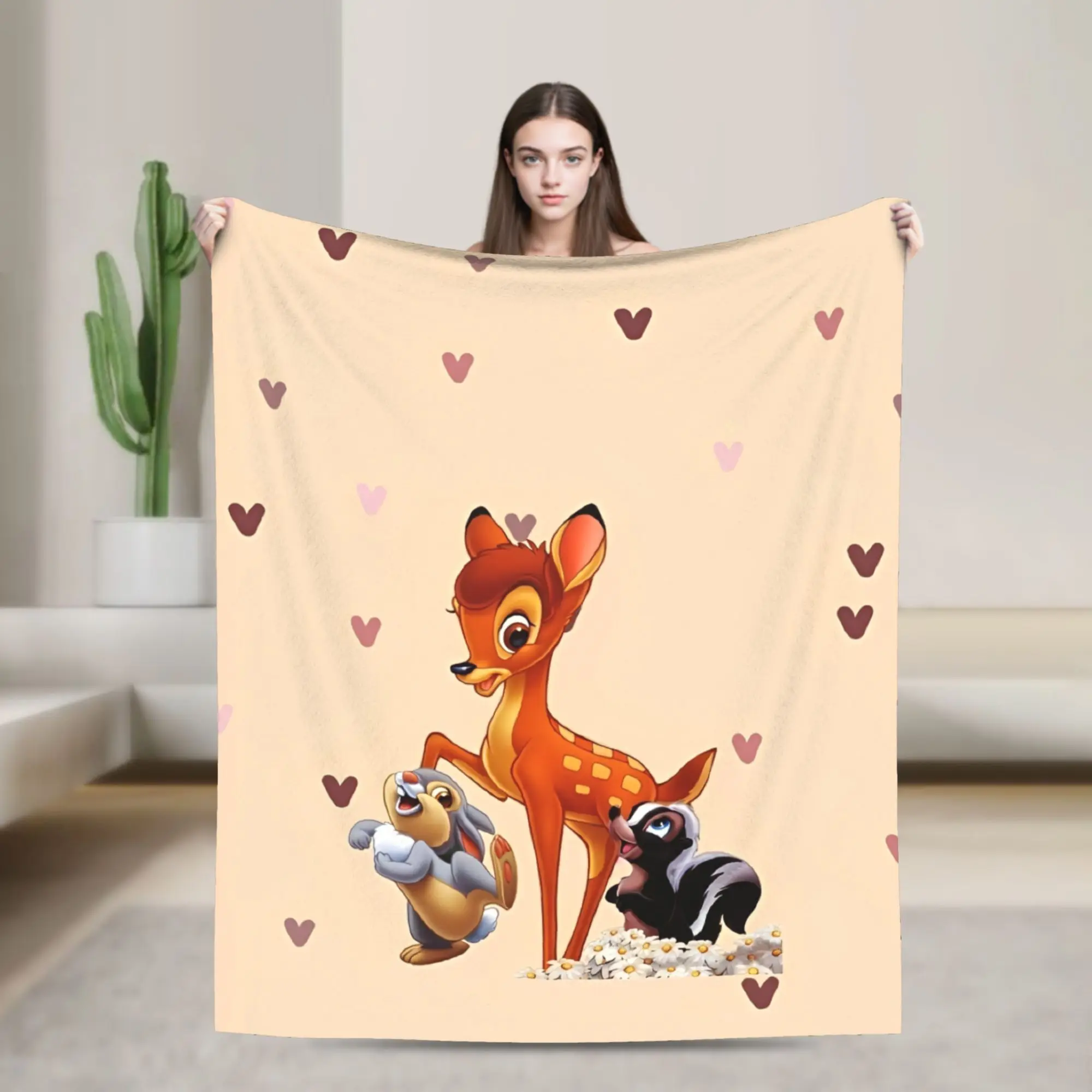 Kawaii Bambi Blanket Fuzzy Vintage Breathable Throw Blanket for Home Summer,
Kawaii Bambi Blanket Fuzzy Vintage Breathable Throw Blanket for Home Summer,