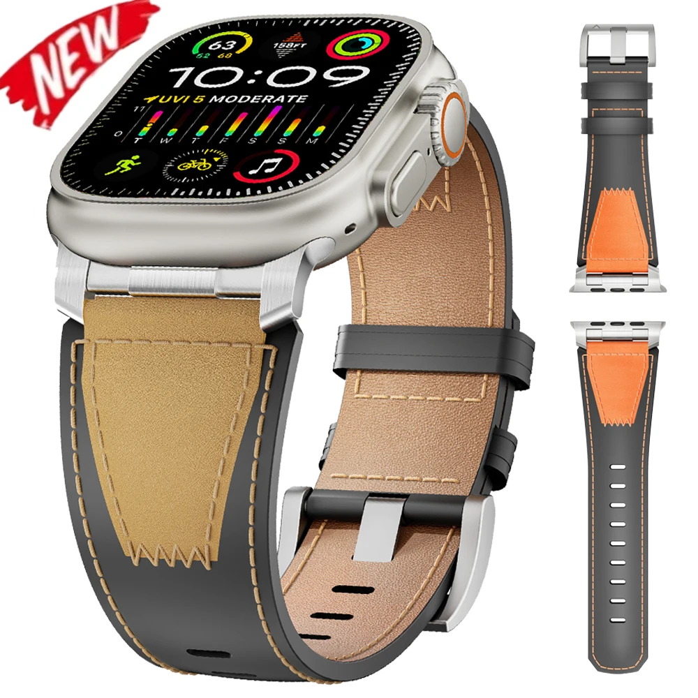 Ремешок из натуральной кожи для Apple Watch Ultra, роскошный мужской браслет для iWatch se 6 5 4 Series 9 8 7 ultra 2, 49 мм 45 мм 42 44 мм
Ремешок из натуральной кожи для Apple Watch Ultra, роскошный мужской браслет для iWatch se 6 5 4 Series 9 8 7 ultra 2, 49 мм 45 мм 42 44 мм