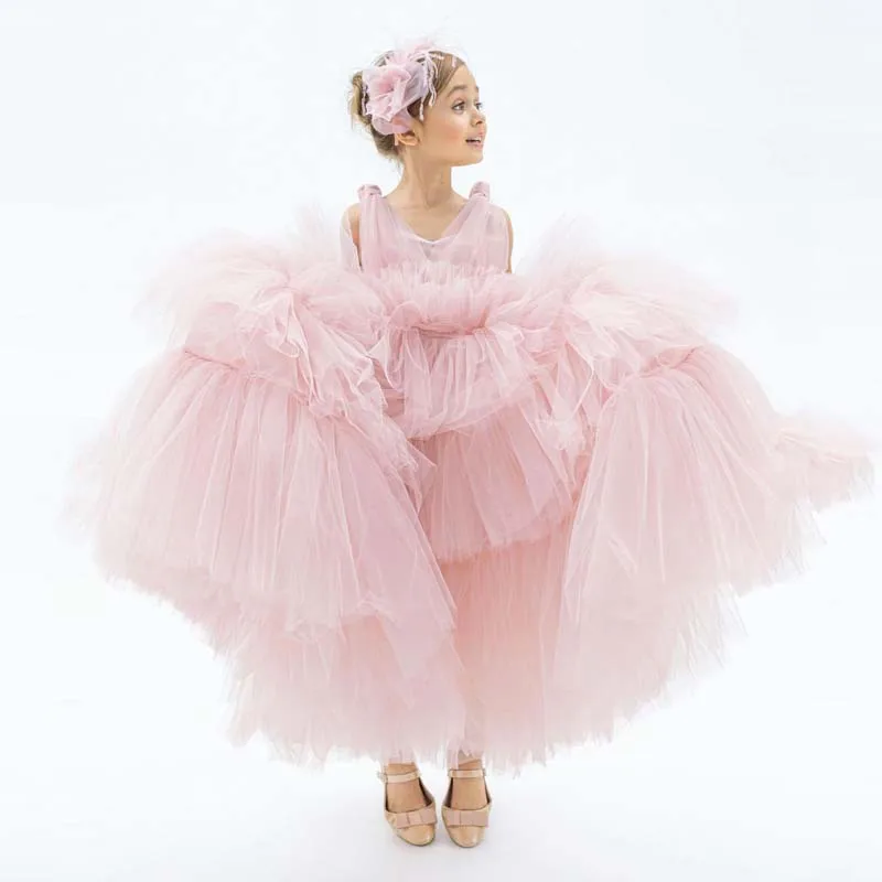 Princess Light Pink Long Flowers Girls Dresses For Wedding Tiered Ruffled Tulle Gowns Kids Floor Length Child Dress Custom Made
Princess Light Pink Long Flowers Girls Dresses For Wedding Tiered Ruffled Tulle Gowns Kids Floor Length Child Dress Custom Made