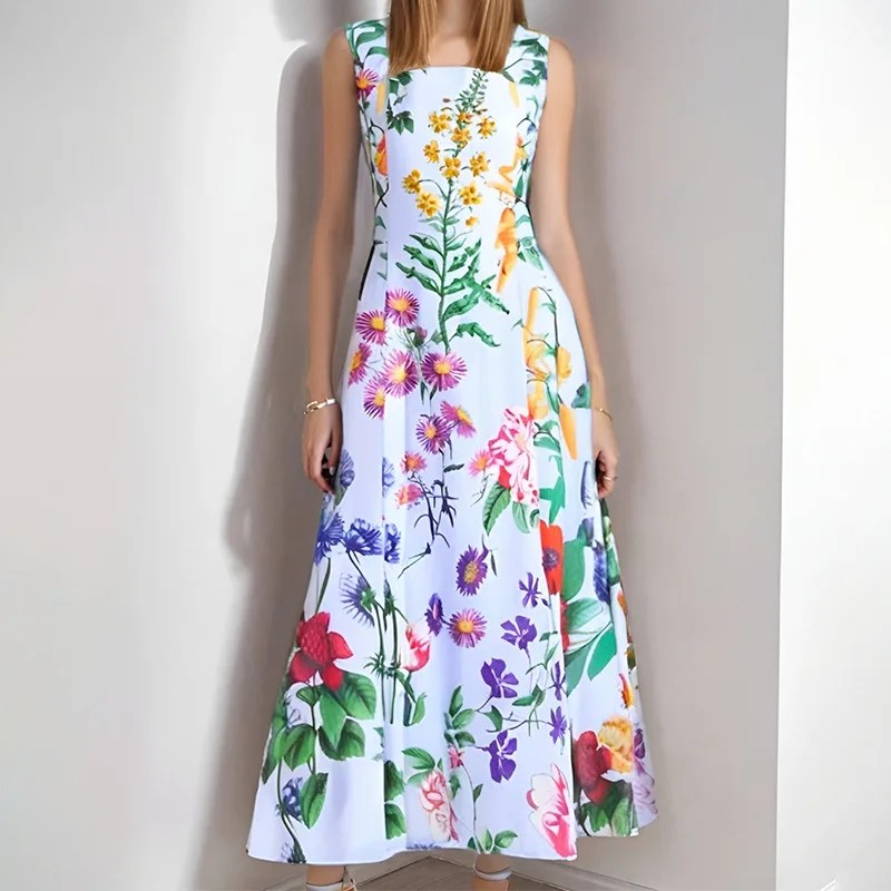 2025 New Women's Long Skirt Sleeveless Square Collar Elegant Backless Sexy Party Pastoral Birthday Party Dress
2025 New Women's Long Skirt Sleeveless Square Collar Elegant Backless Sexy Party Pastoral Birthday Party Dress