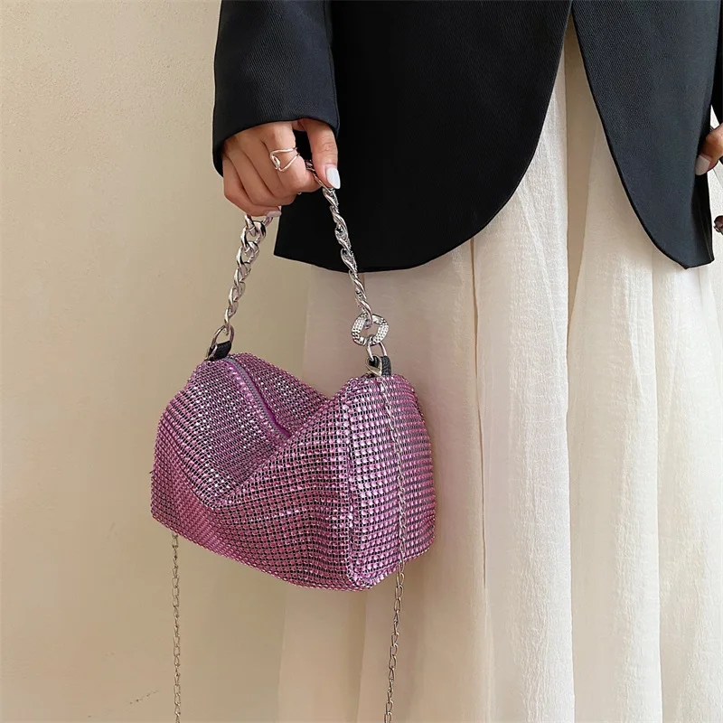 Women's Crossbody Evening Bag Metal Chain Shoulder Strap Rhinestone Handbags for Party Prom Club Wedding
Women's Crossbody Evening Bag Metal Chain Shoulder Strap Rhinestone Handbags for Party Prom Club Wedding