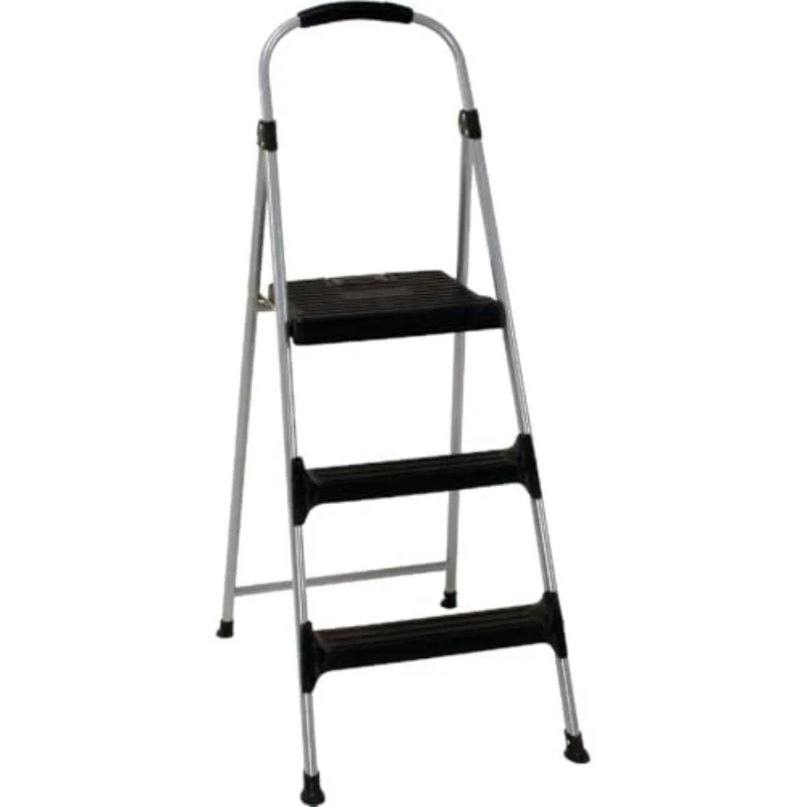 Signature Series Three Step Steel Step Stool with Plastic Steps for Home Use Black Frame with Gray Non-Slip Steps Durable Light
Signature Series Three Step Steel Step Stool with Plastic Steps for Home Use Black Frame with Gray Non-Slip Steps Durable Light