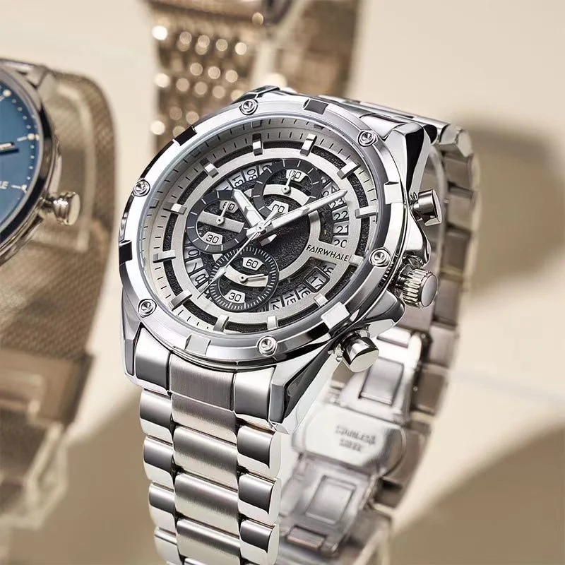 Mark Fairwhale 5430 Mens Watch Stainless Steel Business Quartz Watches Luminous Calendar Waterproof Watches for Men Reloj Hombre
Mark Fairwhale 5430 Mens Watch Stainless Steel Business Quartz Watches Luminous Calendar Waterproof Watches for Men Reloj Hombre