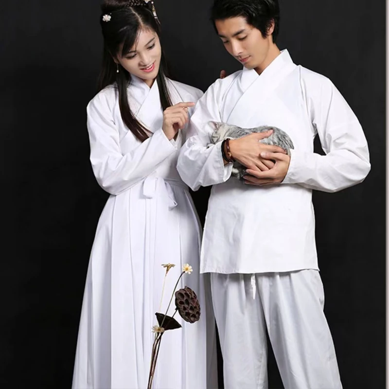 Inner Wear Hanfu Suits Chinese Traditional Sleeping Outfit Unisex For Men And Women Matching Sets Underwear Tops And Pants White
Inner Wear Hanfu Suits Chinese Traditional Sleeping Outfit Unisex For Men And Women Matching Sets Underwear Tops And Pants White