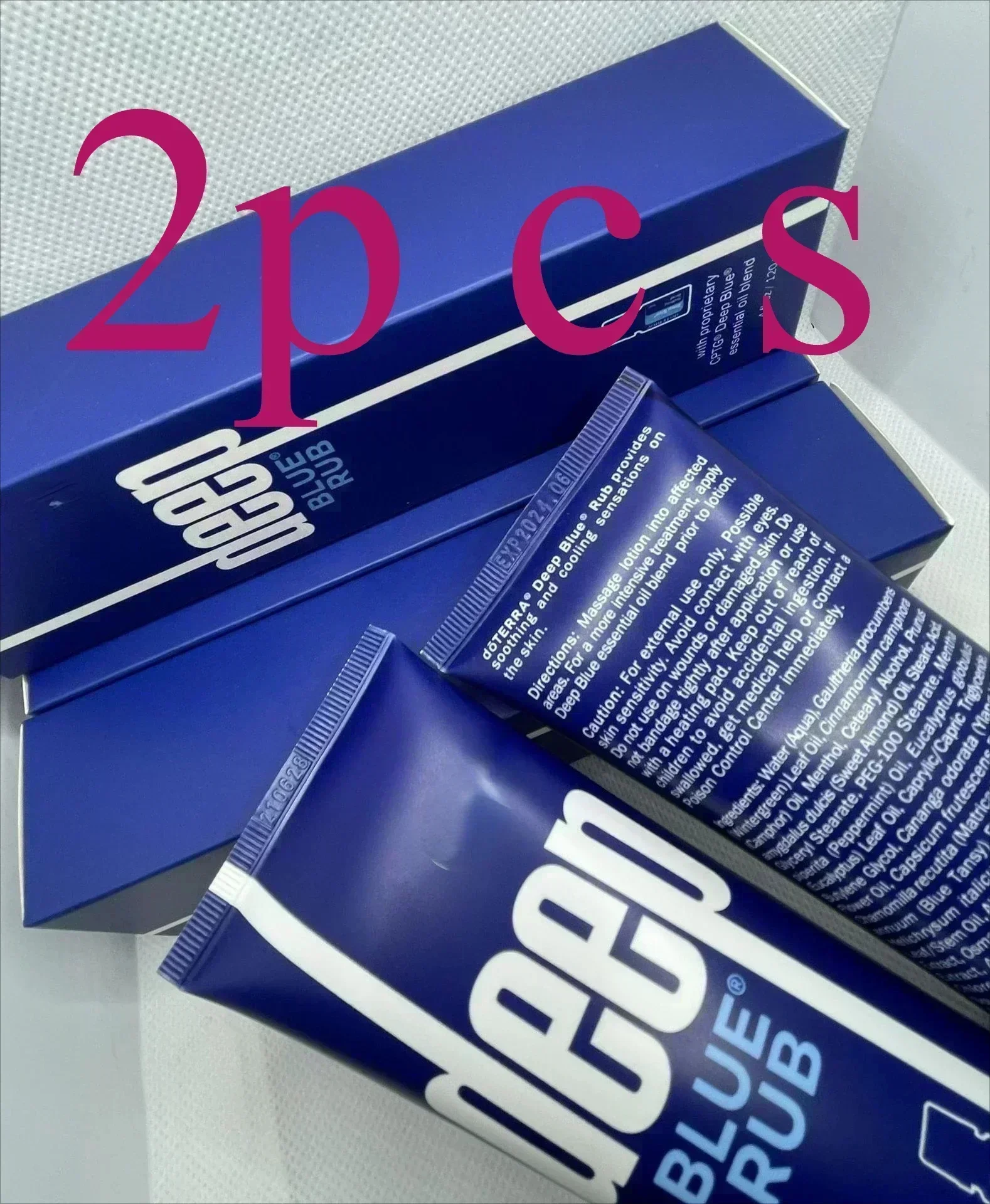 2PCS Makeup tool Creme Deep Blue Rub With Proprietary Cptg Deep Blue Essential Oil Blend 120ml pg001
2PCS Makeup tool Creme Deep Blue Rub With Proprietary Cptg Deep Blue Essential Oil Blend 120ml pg001