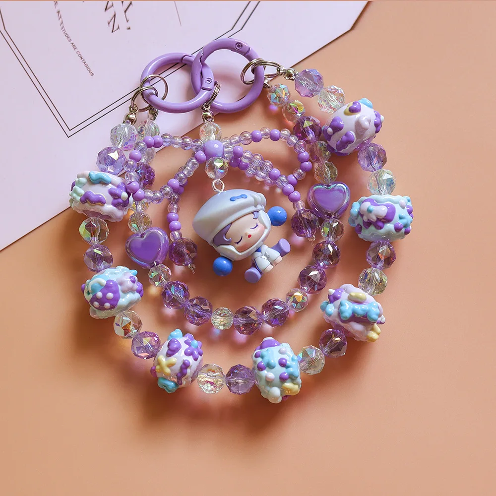 Cute Bubble Mart Cartoon Key Chain Crystal Beads Hand-painted DIY Pendant for Key or Bags
Cute Bubble Mart Cartoon Key Chain Crystal Beads Hand-painted DIY Pendant for Key or Bags