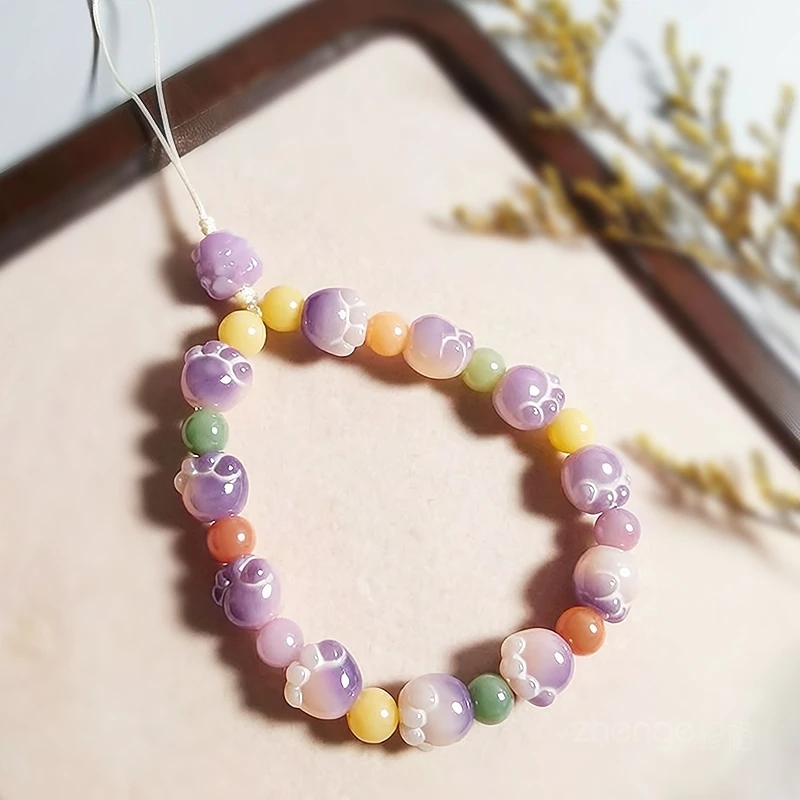Kawaii Cat Paw Beaded Phone Charm, Multi-use Bodhi Bead Chain for Bag Keys Camera
Kawaii Cat Paw Beaded Phone Charm, Multi-use Bodhi Bead Chain for Bag Keys Camera