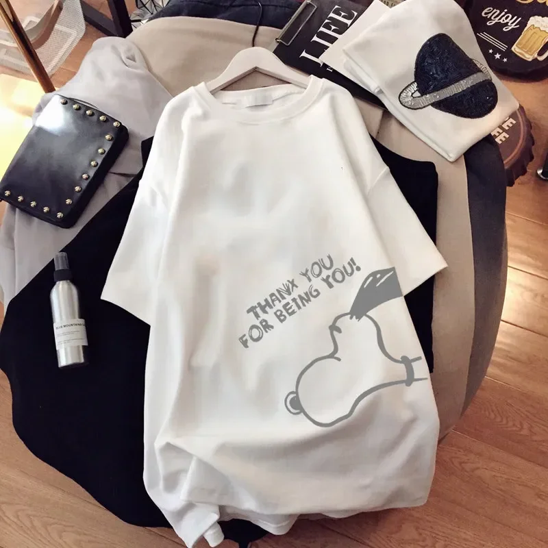 Snoopy T-shirt 2022 summer new top loose half-sleeved cartoon short-sleeved women
Snoopy T-shirt 2022 summer new top loose half-sleeved cartoon short-sleeved women