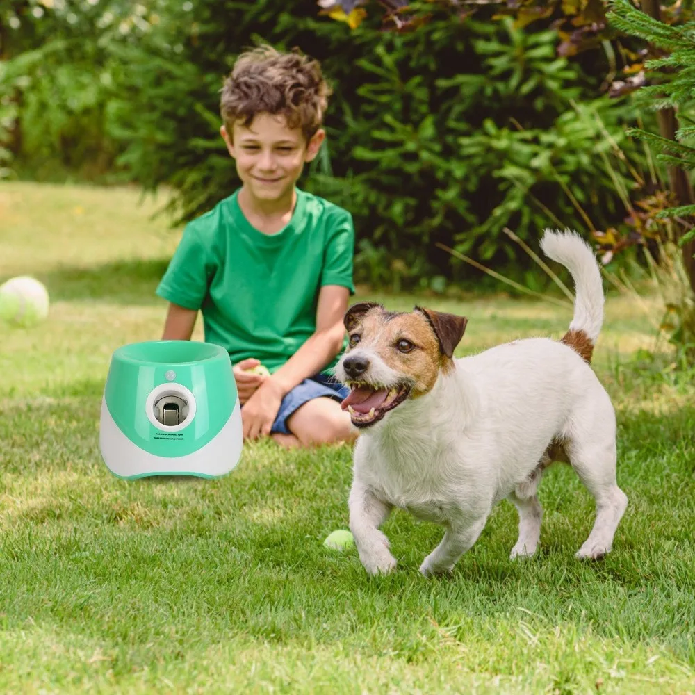 Automatic Dog Ball Launcher Included 6 Tennis Balls Dog With 3 Adjustable Launch Distance Interactive Ball Thrower Fetch Machine
Automatic Dog Ball Launcher Included 6 Tennis Balls Dog With 3 Adjustable Launch Distance Interactive Ball Thrower Fetch Machine