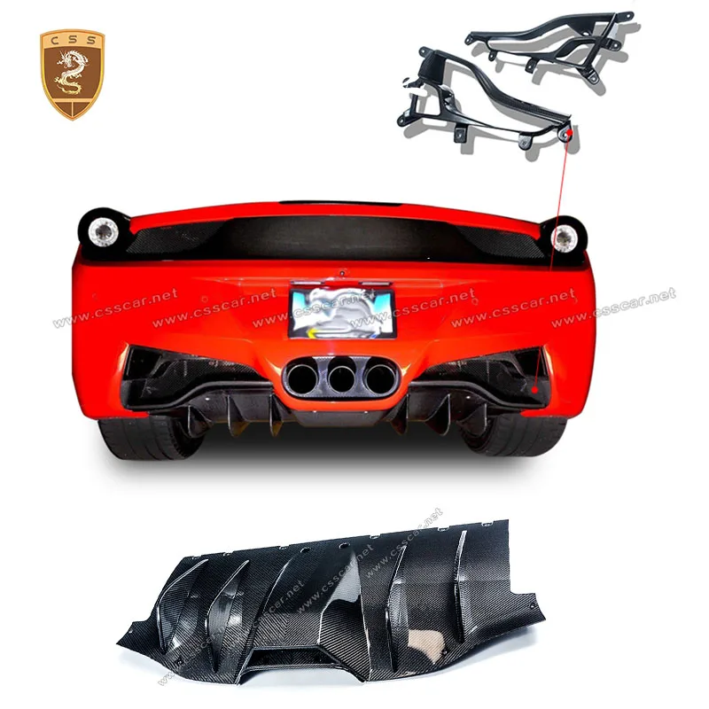 Carbon Fiber Rear Bumper Lip Diffuser Chin Protector with Brake Light Cover For Ferrari 458 V Style Car Modification Bodykits
Carbon Fiber Rear Bumper Lip Diffuser Chin Protector with Brake Light Cover For Ferrari 458 V Style Car Modification Bodykits