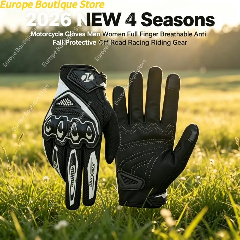 Anti Fall Protective Gear 4 Seasons Motorcycle Gloves Full Finger Breathable For Off Road Racing Riding Men Women
Anti Fall Protective Gear 4 Seasons Motorcycle Gloves Full Finger Breathable For Off Road Racing Riding Men Women