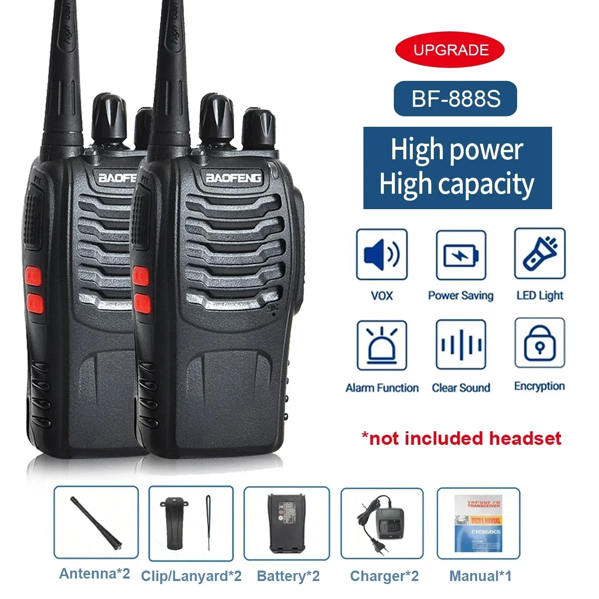 Baofeng BF-888S Walkie Talkie Uhf Twee Manier Radio Baofeng 888S Uhf 400-470Mhz 16CH Draagbare transceiver Met Oortje
Baofeng BF-888S Walkie Talkie Uhf Twee Manier Radio Baofeng 888S Uhf 400-470Mhz 16CH Draagbare transceiver Met Oortje