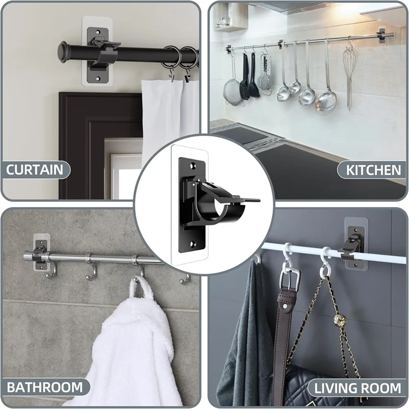 BAAR-8Pcs No Drill Curtain Rod Brackets, Curtain Hangers, Nail Free Adjustable Curtain Rod Holder For Bedroom Bathroom
BAAR-8Pcs No Drill Curtain Rod Brackets, Curtain Hangers, Nail Free Adjustable Curtain Rod Holder For Bedroom Bathroom