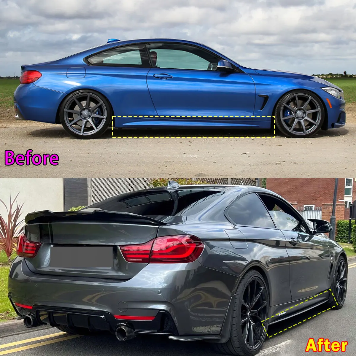 Side Skirt Extensions Bumper Lip for BMW 4 Series F32 F33 F36 430i 435i 440i 420i 428i with M Sport 2014 2015 2016 2017-2020
Side Skirt Extensions Bumper Lip for BMW 4 Series F32 F33 F36 430i 435i 440i 420i 428i with M Sport 2014 2015 2016 2017-2020