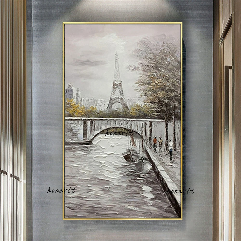Pop Nordic Paintings Decor Living Room Paris Seine Street Landscape Canvas Oil Painting Large Wall Art Picture Home Deco Cuadros
Pop Nordic Paintings Decor Living Room Paris Seine Street Landscape Canvas Oil Painting Large Wall Art Picture Home Deco Cuadros
