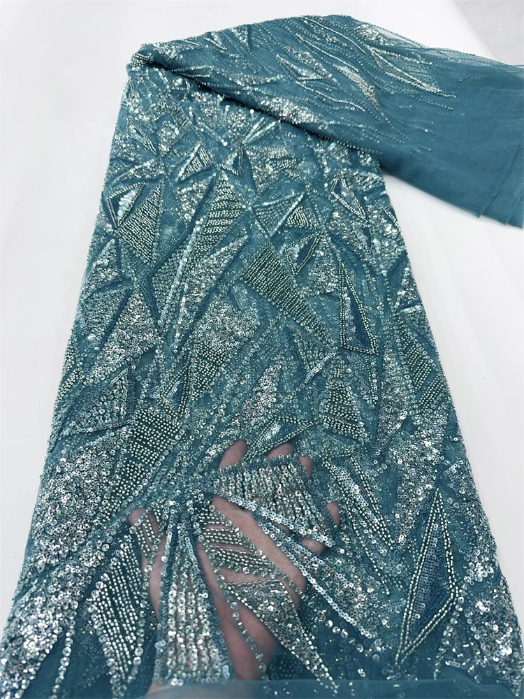 Elegant French Embroidery Heavy Beaded Net Lace Fabric 2025 African Nigerian Tulle Mesh Shiny Sequins Fabric For Wedding Dress
Elegant French Embroidery Heavy Beaded Net Lace Fabric 2025 African Nigerian Tulle Mesh Shiny Sequins Fabric For Wedding Dress