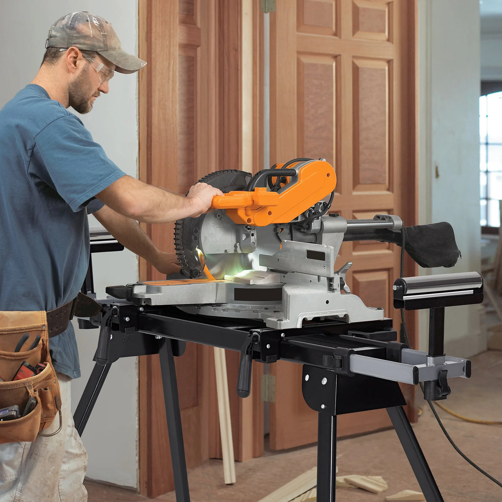 Miter Saw Stand with 440Lbs Load Capacity, 27lbs Lightweight Saw Stand with Durable Iron Skeleton frame, Quick to Install and Remove, Compatible & Portable
Miter Saw Stand with 440Lbs Load Capacity, 27lbs Lightweight Saw Stand with Durable Iron Skeleton frame, Quick to Install and Remove, Compatible & Portable
