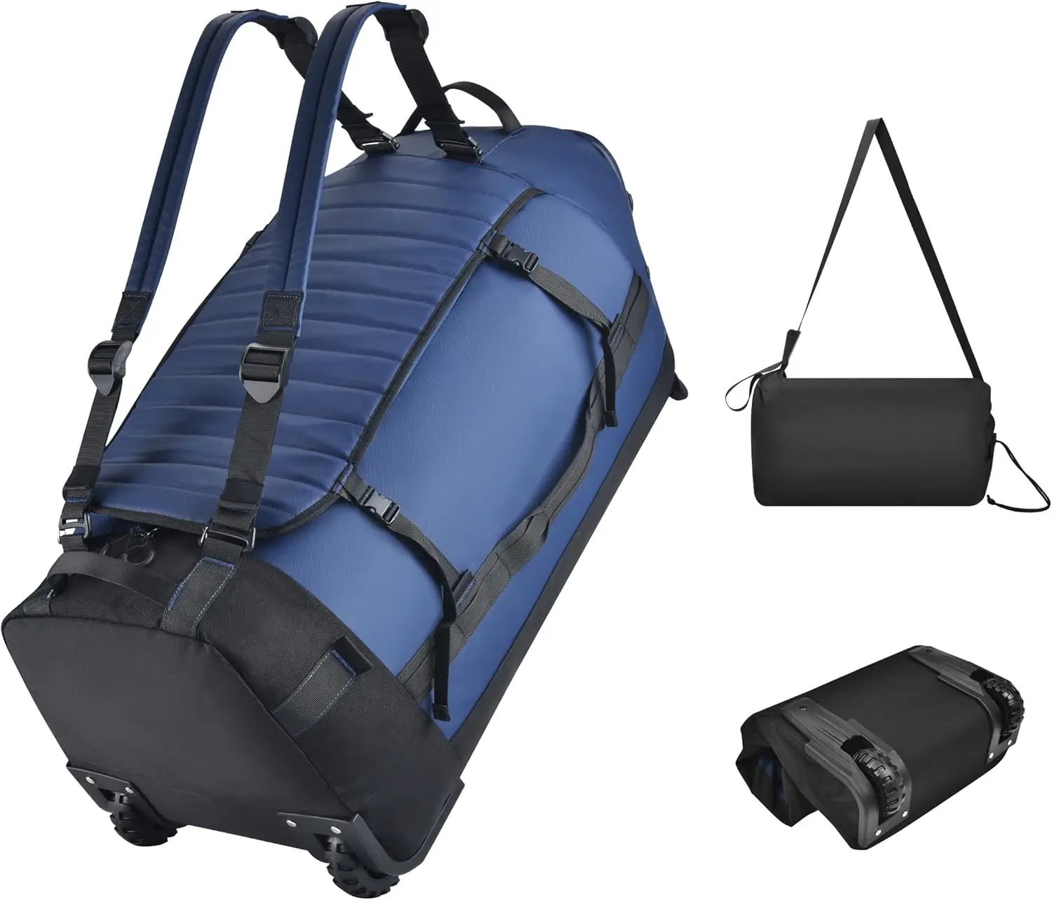 86L Foldable Rolling Duffel Backpack with Wheels, Extra Large Waterproof Travel Bag with Shoe Compartment, Heavy Duty
86L Foldable Rolling Duffel Backpack with Wheels, Extra Large Waterproof Travel Bag with Shoe Compartment, Heavy Duty
