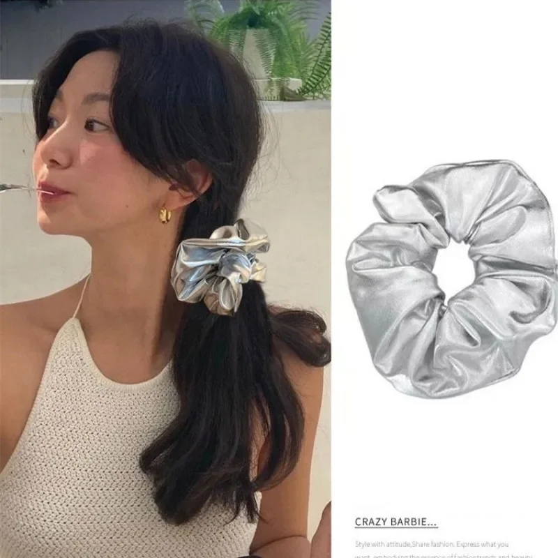 y2k Scrunchies Metal Silver Color Medium Size Hair Tie Sweet Simple Elastic Hair Band Women Hair Accessories Daily Headwear
y2k Scrunchies Metal Silver Color Medium Size Hair Tie Sweet Simple Elastic Hair Band Women Hair Accessories Daily Headwear