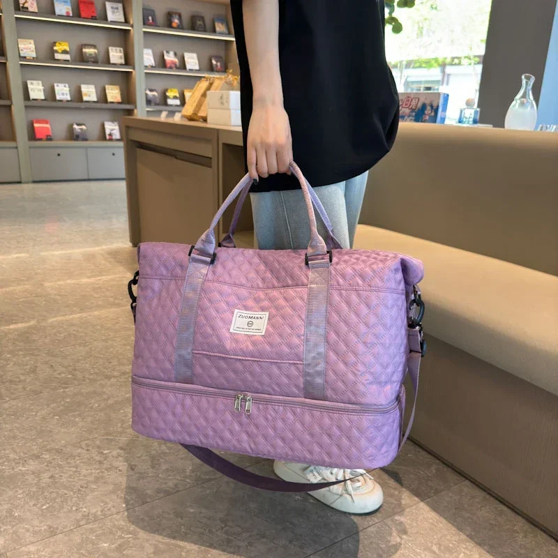 Casual Solid Sewing Thread Travel Duffels Large Capacity Fashion 2025 High Quality Bags for Women Zipper Oxford Travel Bags
Casual Solid Sewing Thread Travel Duffels Large Capacity Fashion 2025 High Quality Bags for Women Zipper Oxford Travel Bags