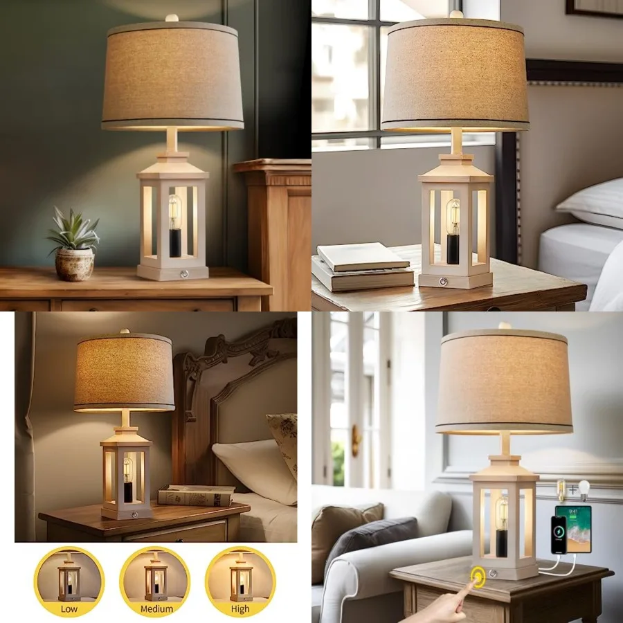23.75" Retro Farmhouse USB C+A Ports Table Lamp with 3 Way Dimmable Touch Control Nightlight Vintage Modern Lamp for Living Roo
23.75" Retro Farmhouse USB C+A Ports Table Lamp with 3 Way Dimmable Touch Control Nightlight Vintage Modern Lamp for Living Roo