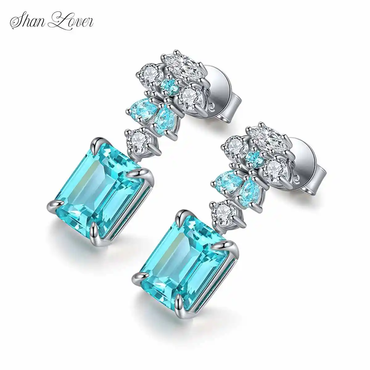 ShanLover Brand Rectangular Chamfered Fine Jewelry Stud Earrings Women Cultivated Colored Gemstones Original Design Jewelry
ShanLover Brand Rectangular Chamfered Fine Jewelry Stud Earrings Women Cultivated Colored Gemstones Original Design Jewelry