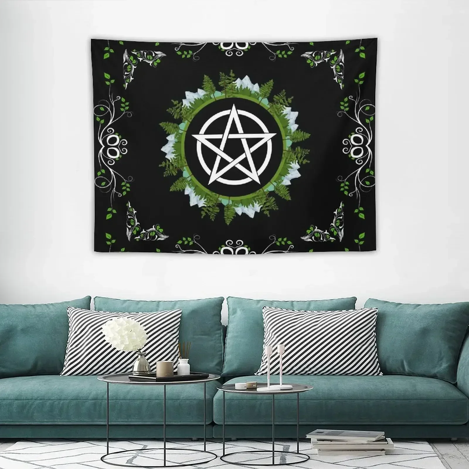 Green Witch Pentagram - Nature Themed Wiccan Pentacle Tapestry Home Decorators Bedrooms Decor Christmas Decoration Tapestry
Green Witch Pentagram - Nature Themed Wiccan Pentacle Tapestry Home Decorators Bedrooms Decor Christmas Decoration Tapestry