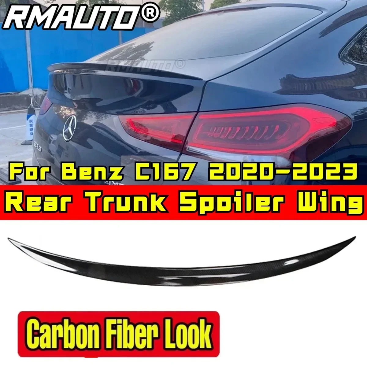 For 2020-2023 Mercedes GLE Coupe W167 C167 320 350 400 450 53 AMG Rear Spoiler Wing Body Kit Car Rear Roof Spoiler Tunning Part
For 2020-2023 Mercedes GLE Coupe W167 C167 320 350 400 450 53 AMG Rear Spoiler Wing Body Kit Car Rear Roof Spoiler Tunning Part