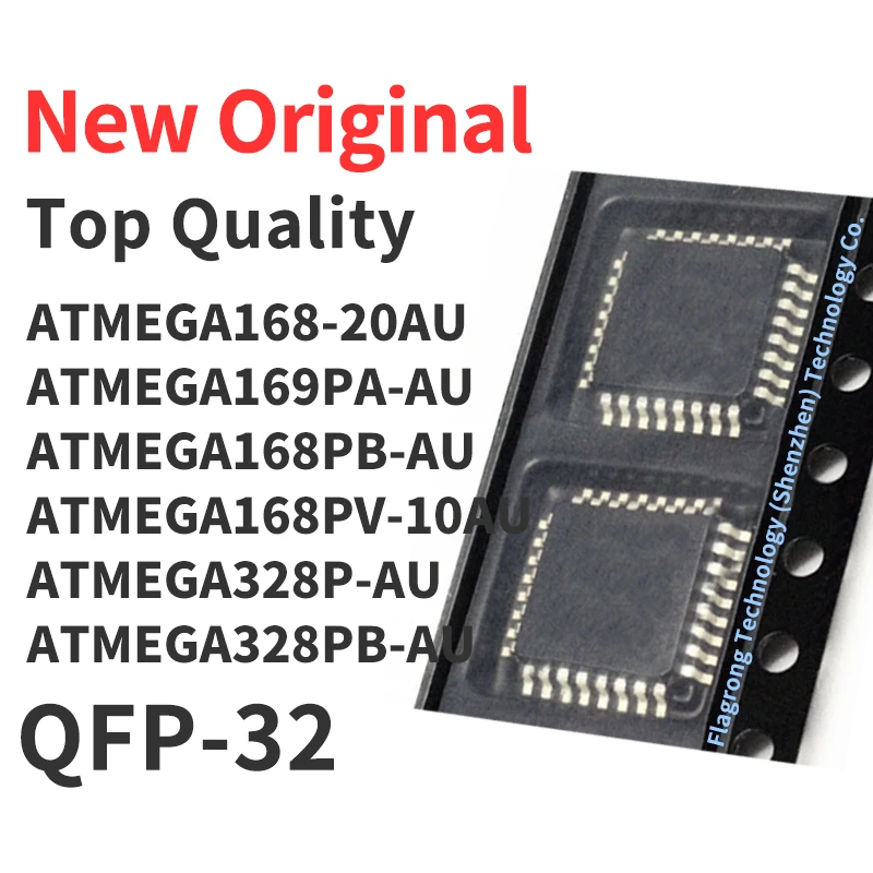 (10 Pieces) ATMEGA168-20AU ATMEGA169PA-AU ATMEGA168PB-AU ATMEGA168PV-10AU ATMEGA328P-AU ATMEGA328PB-AU QFP-32 New Original
(10 Pieces) ATMEGA168-20AU ATMEGA169PA-AU ATMEGA168PB-AU ATMEGA168PV-10AU ATMEGA328P-AU ATMEGA328PB-AU QFP-32 New Original