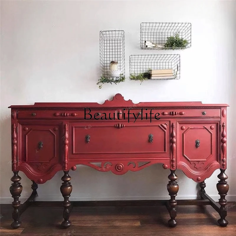 French Retro Solid Wood Sideboard Classical Storage American Multifunctional Cabinet Living Room Complete
French Retro Solid Wood Sideboard Classical Storage American Multifunctional Cabinet Living Room Complete