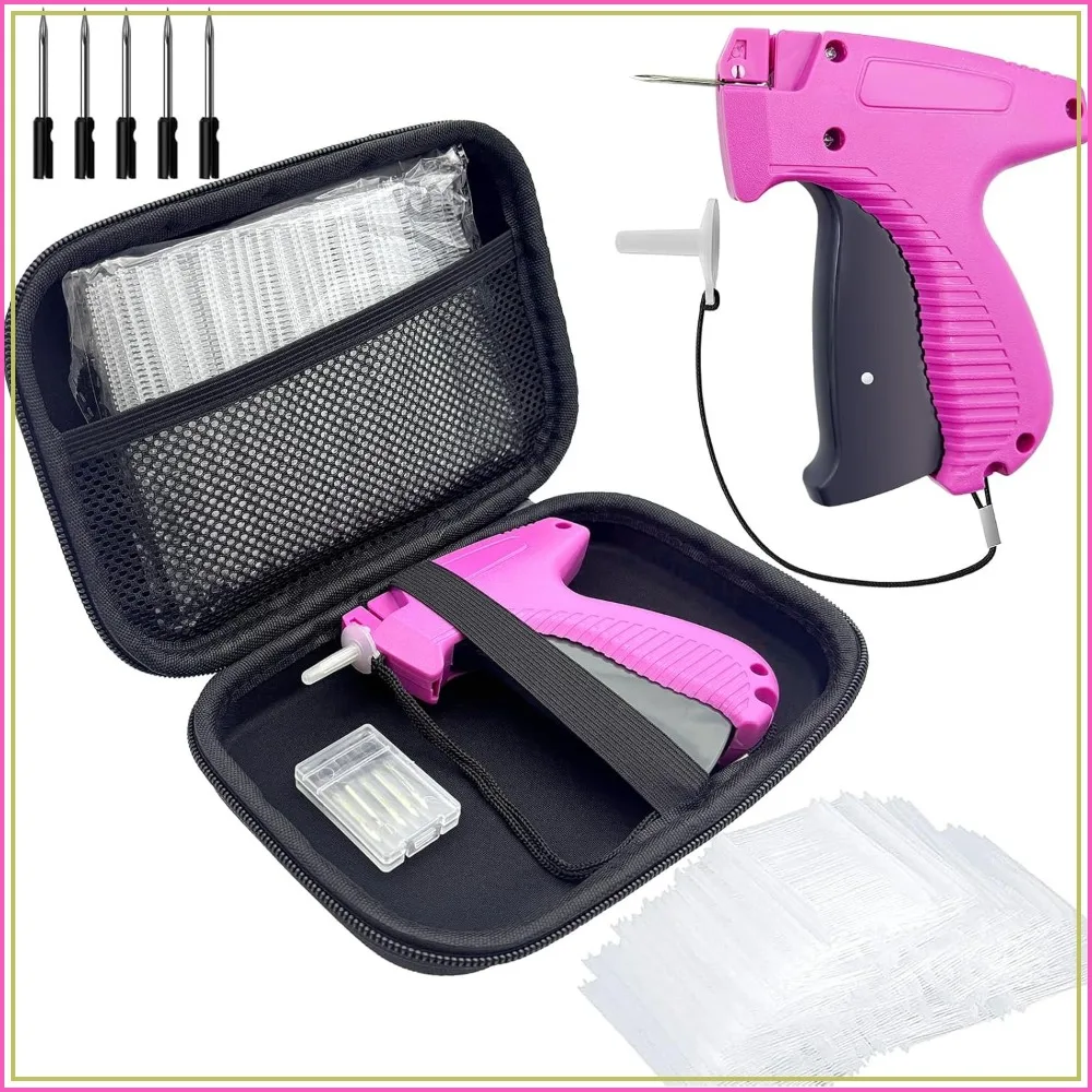 Tagging Gun for Clothing with Case, 6 Needles & 1600 Barbs Fasteners, Durable Plastic Tagger for Retail Price Tags
Tagging Gun for Clothing with Case, 6 Needles & 1600 Barbs Fasteners, Durable Plastic Tagger for Retail Price Tags