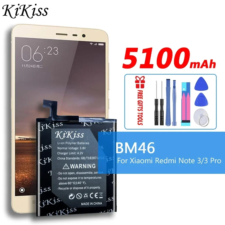Mobile Phone Battery 5100mAh BM46 For Xiaomi Redmi Note 3 Note3 High Compatibility
Mobile Phone Battery 5100mAh BM46 For Xiaomi Redmi Note 3 Note3 High Compatibility
