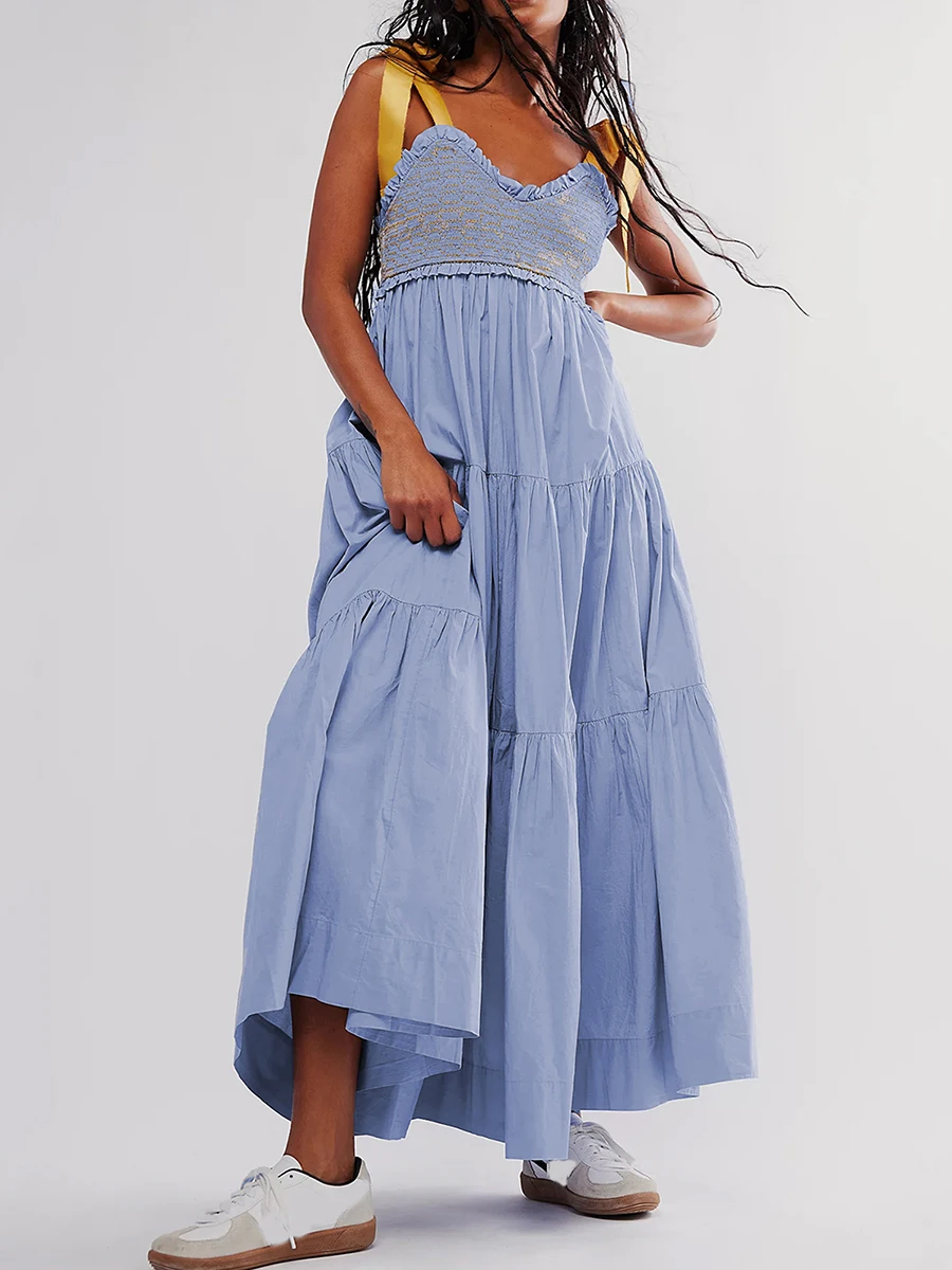 Women's Summer Slip Dress Abstract Print V-Neck Sleeveless Tie-up Slim Long Dress
Women's Summer Slip Dress Abstract Print V-Neck Sleeveless Tie-up Slim Long Dress