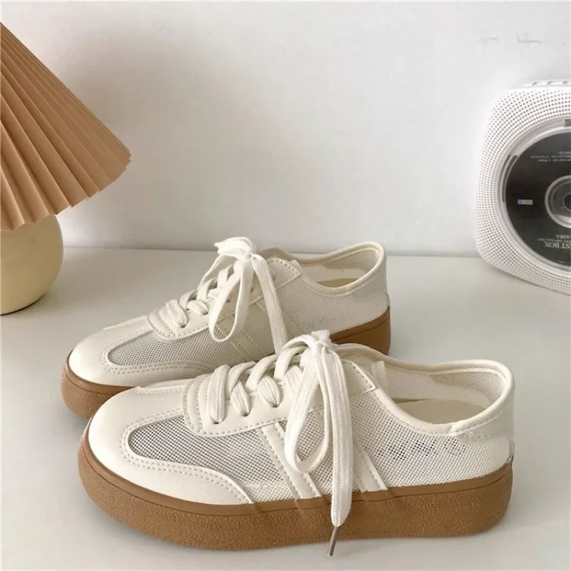 2025 Mesh Lace Up Women's Vulcanize Shoes Outdoor Walking Breathable Platform Flat with Sneakers Versatile Ladies Casual Shoes
2025 Mesh Lace Up Women's Vulcanize Shoes Outdoor Walking Breathable Platform Flat with Sneakers Versatile Ladies Casual Shoes