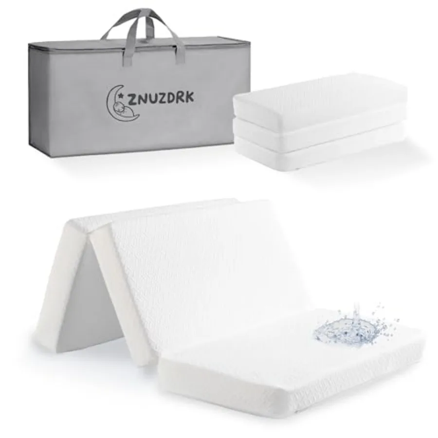 Pack and Play Mattress 38"x26", Tri-fold Portable Pack N Play Mattresses for Playpens, Dual-Layer Crib Mattress with Waterproof
Pack and Play Mattress 38"x26", Tri-fold Portable Pack N Play Mattresses for Playpens, Dual-Layer Crib Mattress with Waterproof