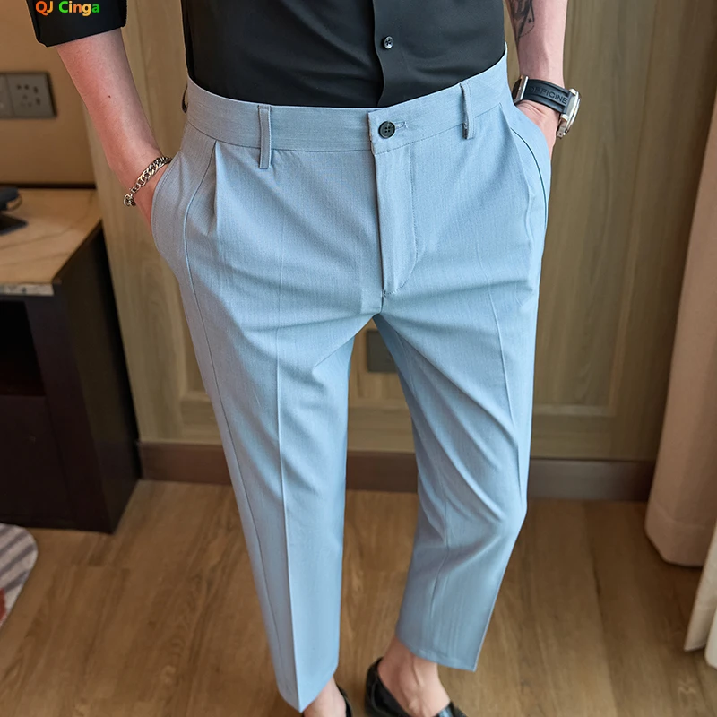 Royal Blue Men's Ankle-Length Pants Fashion Slim Men Suit Pants Red Green Blue White Gray Pantalones Hombre Big Size M-5XL 6XL
Royal Blue Men's Ankle-Length Pants Fashion Slim Men Suit Pants Red Green Blue White Gray Pantalones Hombre Big Size M-5XL 6XL