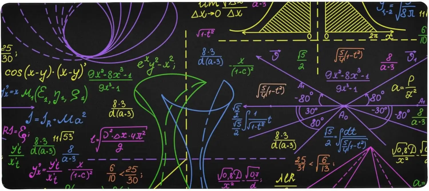 Mathematical formulas Computer games mouse pad Desktop pad Large extended desktop keyboard non-slip desk mat Work games mat rug
Mathematical formulas Computer games mouse pad Desktop pad Large extended desktop keyboard non-slip desk mat Work games mat rug