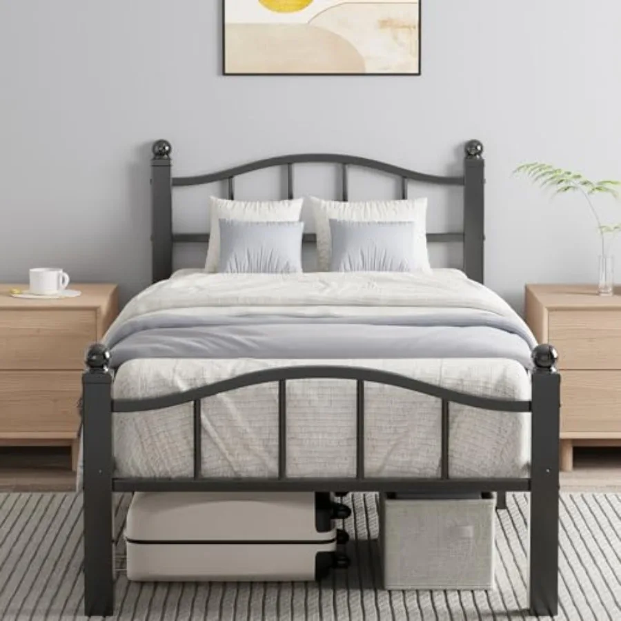 Metal Twin Bed Frames Noise-Free Design and Underbed Storage Heavy Duty Bed Frames with Headboard No Box Spring Needed/Tool-Fre
Metal Twin Bed Frames Noise-Free Design and Underbed Storage Heavy Duty Bed Frames with Headboard No Box Spring Needed/Tool-Fre