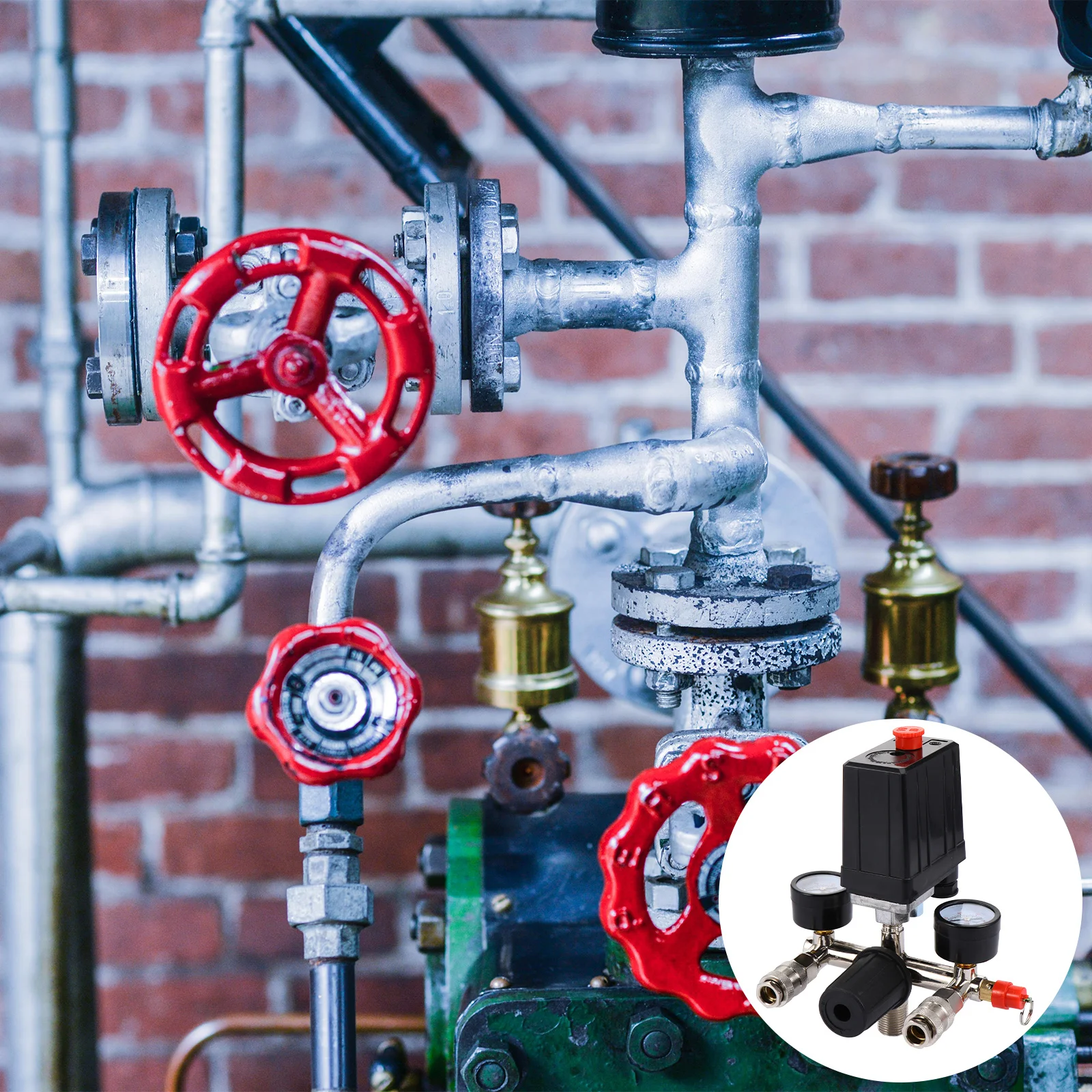 Air Compressor Bracket Assembly Pressure Control Manifold Regulator Dual Gauge High Quality Durable Pressure Control
Air Compressor Bracket Assembly Pressure Control Manifold Regulator Dual Gauge High Quality Durable Pressure Control