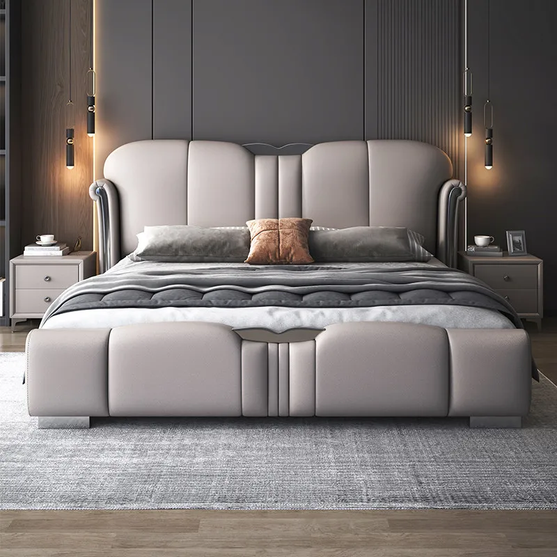 Nordic High End Double Bed Wooden Leather Sleeping Full Size Bedroom Double Bed Frame Meubles De Chambre Furniture
Nordic High End Double Bed Wooden Leather Sleeping Full Size Bedroom Double Bed Frame Meubles De Chambre Furniture