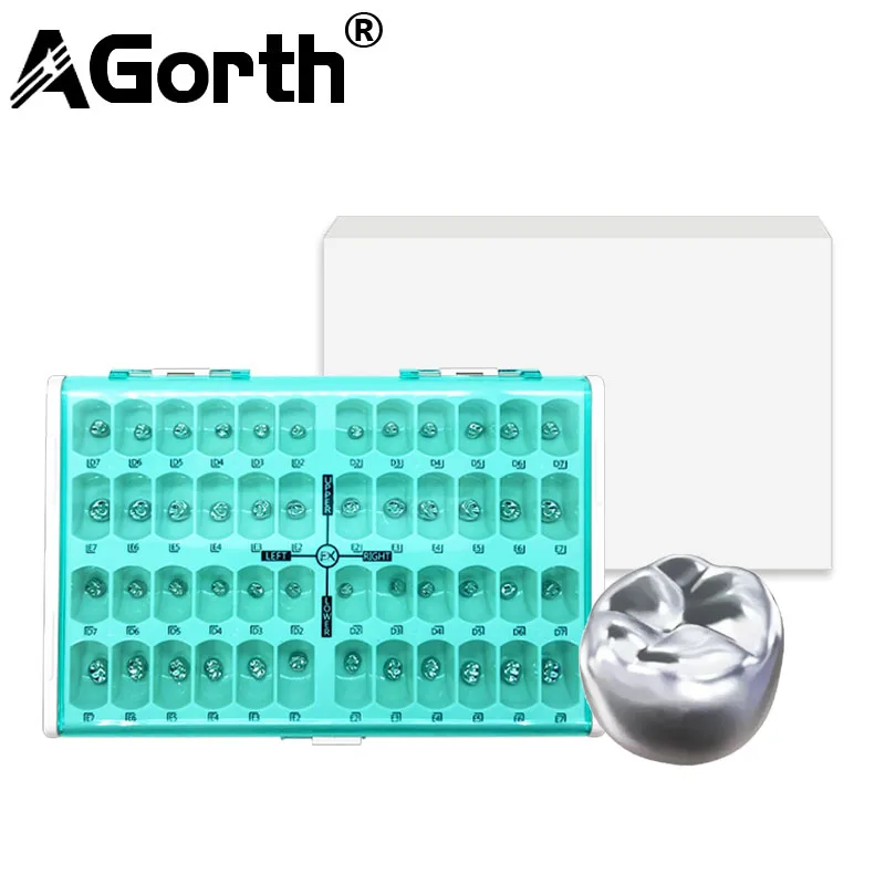 48Pcs/Box Dental Crown Stainless Steel Teeth Primary Molar Crown emporary Crowns Kit Adult Pediatric Preformed Temporary Crown
48Pcs/Box Dental Crown Stainless Steel Teeth Primary Molar Crown emporary Crowns Kit Adult Pediatric Preformed Temporary Crown