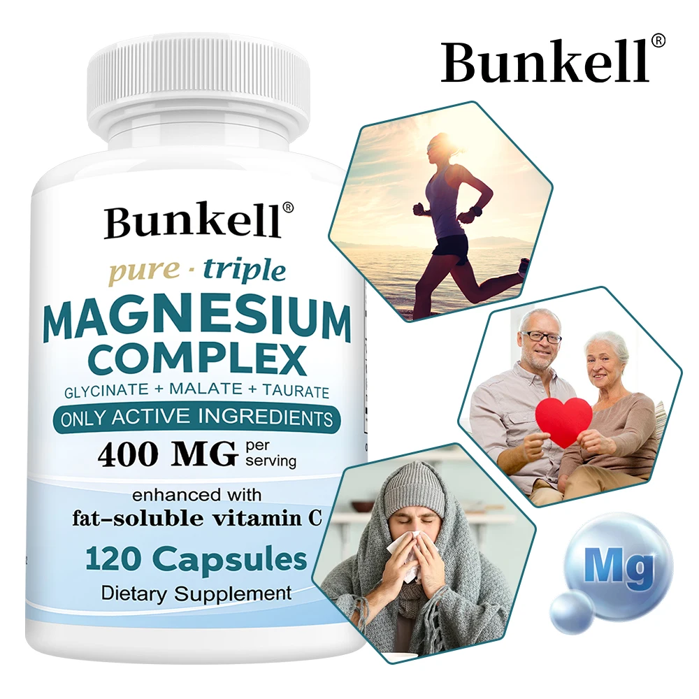 Magnesium Complex Capsules, Support Bone, Muscle, Heart & Nerve Wellness, Daily Relaxation, Sleep & Energy Support, Vegetarian
Magnesium Complex Capsules, Support Bone, Muscle, Heart & Nerve Wellness, Daily Relaxation, Sleep & Energy Support, Vegetarian