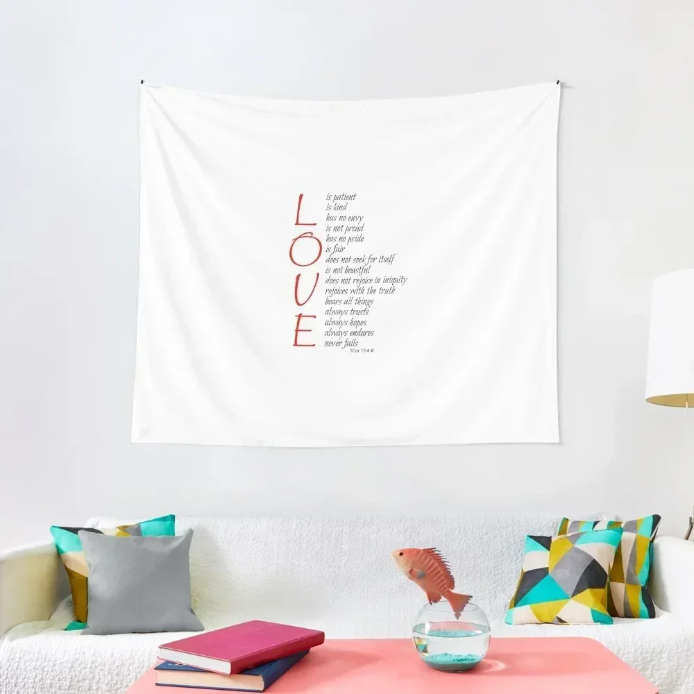 LOVE Is 1 Cor 13:4-8 Christian Bible Verse Scripture White Tapestry Bed Room Decoration Room Decor Wallpaper Bedroom Tapestry
LOVE Is 1 Cor 13:4-8 Christian Bible Verse Scripture White Tapestry Bed Room Decoration Room Decor Wallpaper Bedroom Tapestry
