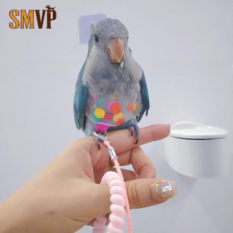 Summer Mesh Breathable Polka Dot Love Vest Pet Parrot Clothes Free Fly Rope Pet Going Out Supplies Bird Accessories
Summer Mesh Breathable Polka Dot Love Vest Pet Parrot Clothes Free Fly Rope Pet Going Out Supplies Bird Accessories