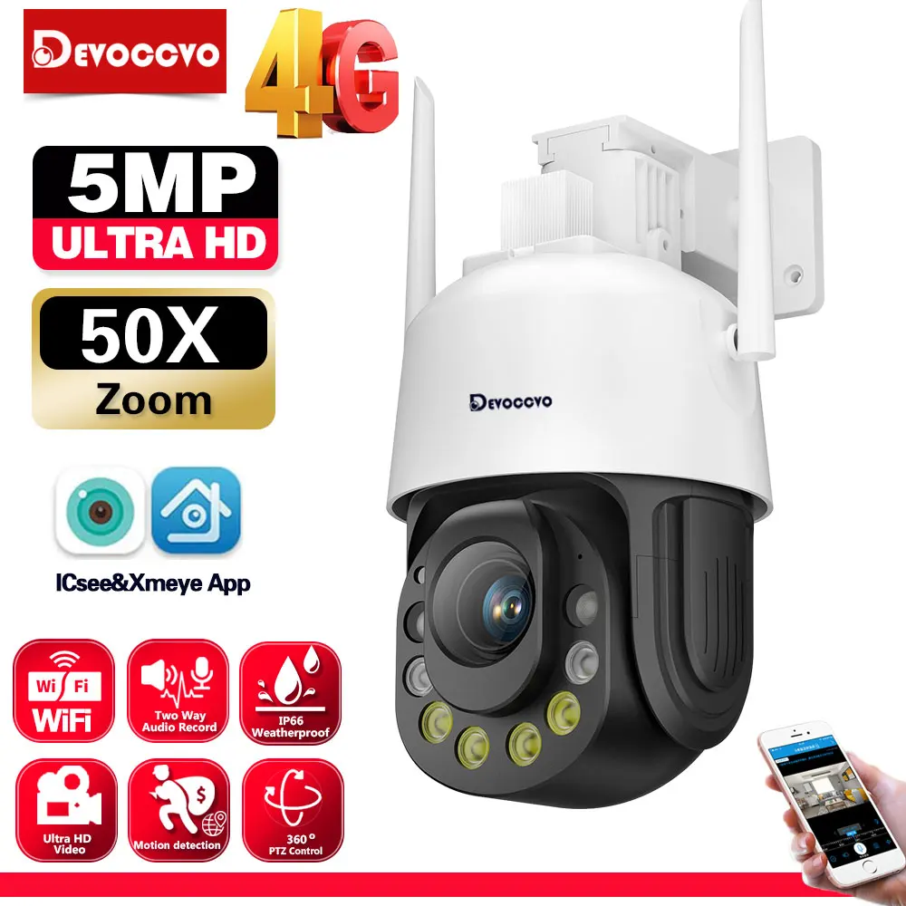 4G Sim Card PTZ Security Camera 50X Zoom Outdoor 5MP Wireless Human Detection CCTV Video Surveillance Camera Color Night Vision
4G Sim Card PTZ Security Camera 50X Zoom Outdoor 5MP Wireless Human Detection CCTV Video Surveillance Camera Color Night Vision