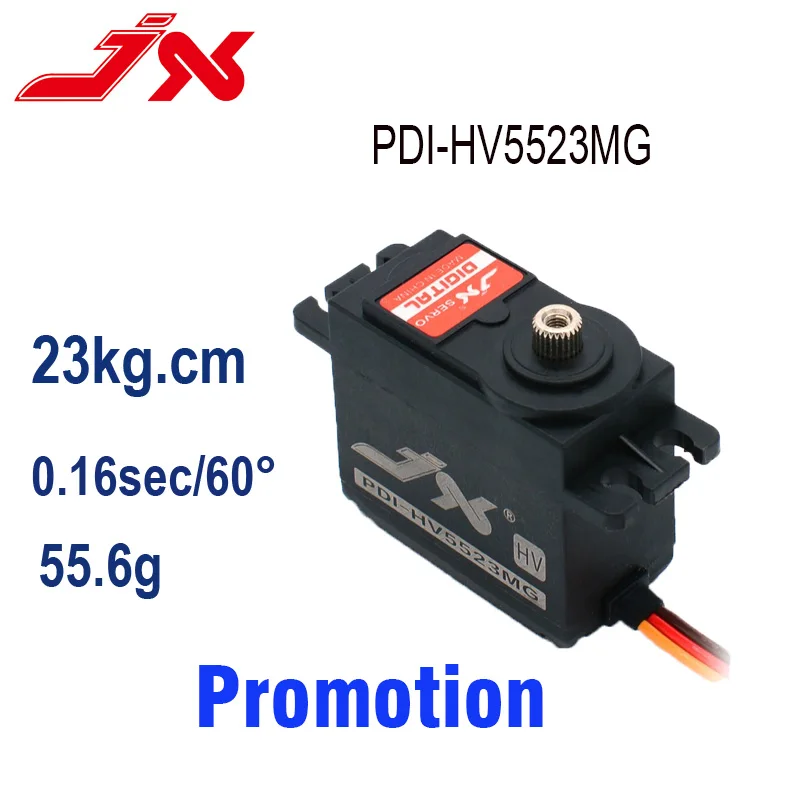 JX PDI-HV5523MG PDI-HV6223MG 8,4 В с металлической шестерней и алюминиевым корпусом, цифровой стандартный сервопривод для 1/8 1/10 RC автомобиля, робота, самолета, дрона
JX PDI-HV5523MG PDI-HV6223MG 8,4 В с металлической шестерней и алюминиевым корпусом, цифровой стандартный сервопривод для 1/8 1/10 RC автомобиля, робота, самолета, дрона