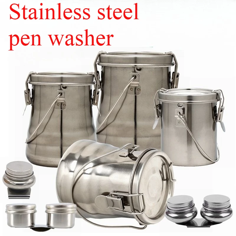 Stainless Steel Pen-washing Bucket -oil Pot Portable Pen Holder Drying Pen Holder Sketching Oil Painting Art Supplies Art Sets
Stainless Steel Pen-washing Bucket -oil Pot Portable Pen Holder Drying Pen Holder Sketching Oil Painting Art Supplies Art Sets